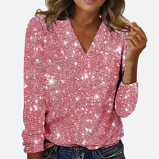 Ruby |  Blusa Decote V Diamante